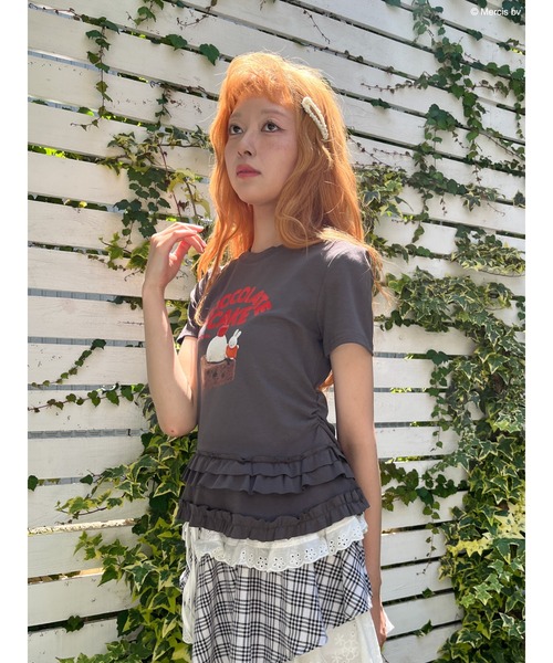 Miffy( ミッフィー)の「【miffy】Chocolate Cake TEE(Tシャツ/カットソー・レディース・ブラック系/オフホワイト・FREE)」の14枚目の写真