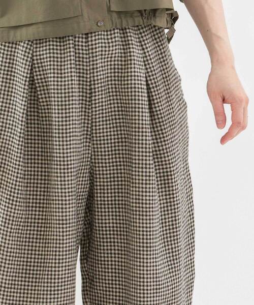 nop de nod（ノップドゥノッド）の「リネン・リネンギンガムPommeボリュームタックパンツ（その他パンツ・レディース・ネイビー/ブルー/モカ/スミクロ/キナリ/ダークブルー・M）」の21枚目の写真