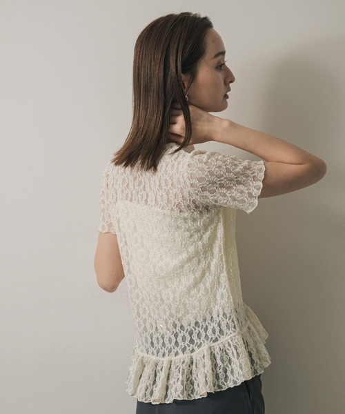 SENSE OF PLACE by URBAN RESEARCH(センスオブプレイスバイアーバンリサーチ)の「チョーカーレーストップ(シャツ/ブラウス・レディース・オフホワイト/ブラック/キャメル・ONE)」の9枚目の写真