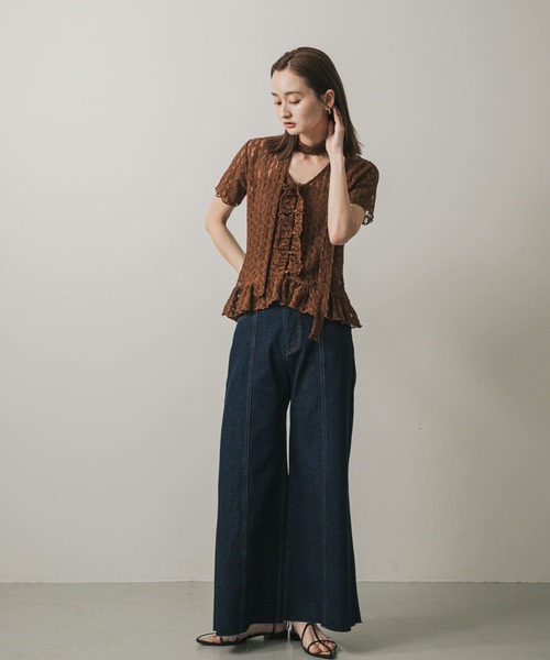 SENSE OF PLACE by URBAN RESEARCH(センスオブプレイスバイアーバンリサーチ)の「チョーカーレーストップ(シャツ/ブラウス・レディース・オフホワイト/ブラック/キャメル・ONE)」の20枚目の写真