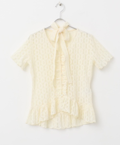 SENSE OF PLACE by URBAN RESEARCH(センスオブプレイスバイアーバンリサーチ)の「チョーカーレーストップ(シャツ/ブラウス・レディース・オフホワイト/ブラック/キャメル・ONE)」の21枚目の写真