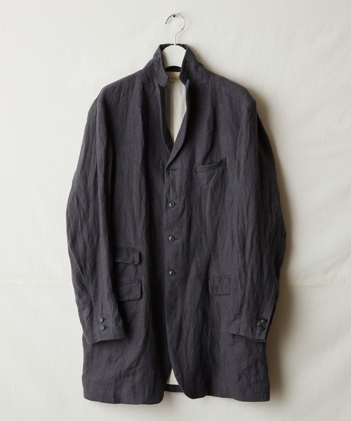 suzuki takayuki（スズキタカユキ）の「peaked-lapel jacket（テーラードジャケット・メンズ・チャコールグレー/ブラック/ベージュ・01/02）」の2枚目の写真