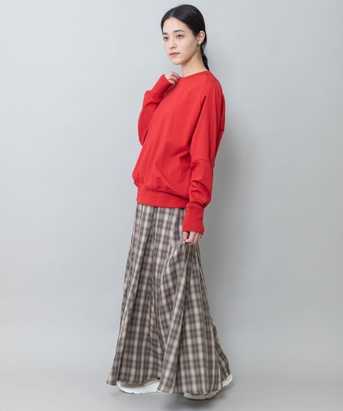 Munich(ミューニック)の「コットンジャージクルーネックプルオーバー(Tシャツ/カットソー・レディース・ホワイト/ブラック/モカ/レッド・FREE)」の6枚目の写真