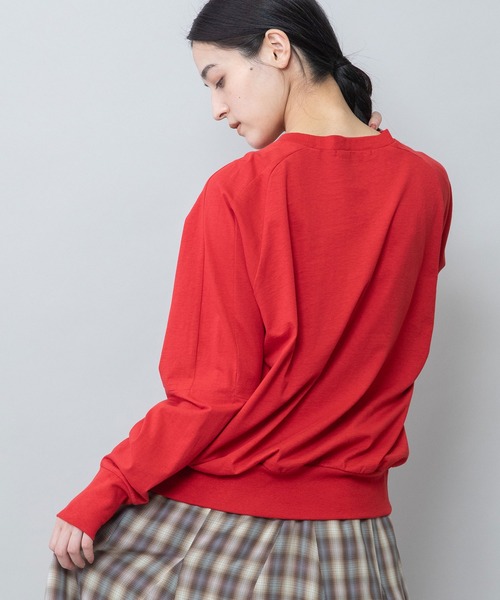 Munich(ミューニック)の「コットンジャージクルーネックプルオーバー(Tシャツ/カットソー・レディース・ホワイト/ブラック/モカ/レッド・FREE)」の8枚目の写真