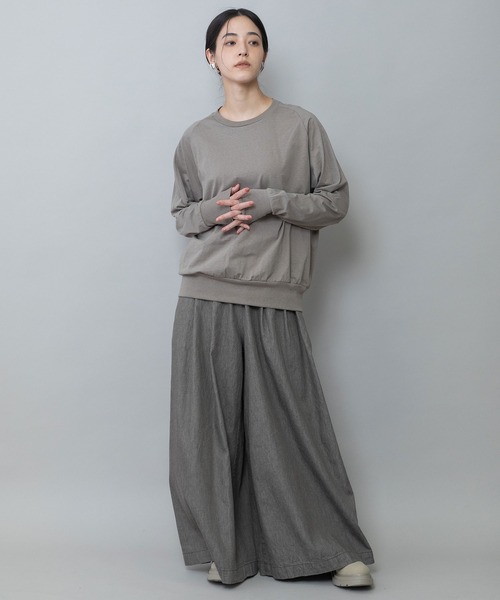 Munich(ミューニック)の「コットンジャージクルーネックプルオーバー(Tシャツ/カットソー・レディース・ホワイト/ブラック/モカ/レッド・FREE)」の11枚目の写真