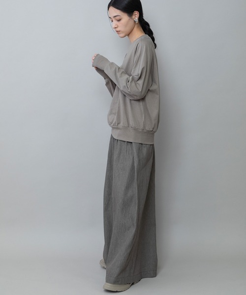 Munich(ミューニック)の「コットンジャージクルーネックプルオーバー(Tシャツ/カットソー・レディース・ホワイト/ブラック/モカ/レッド・FREE)」の12枚目の写真