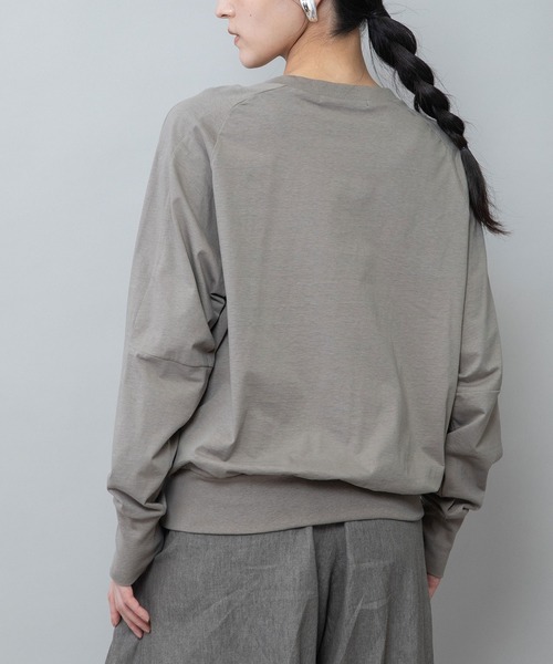 Munich(ミューニック)の「コットンジャージクルーネックプルオーバー(Tシャツ/カットソー・レディース・ホワイト/ブラック/モカ/レッド・FREE)」の14枚目の写真