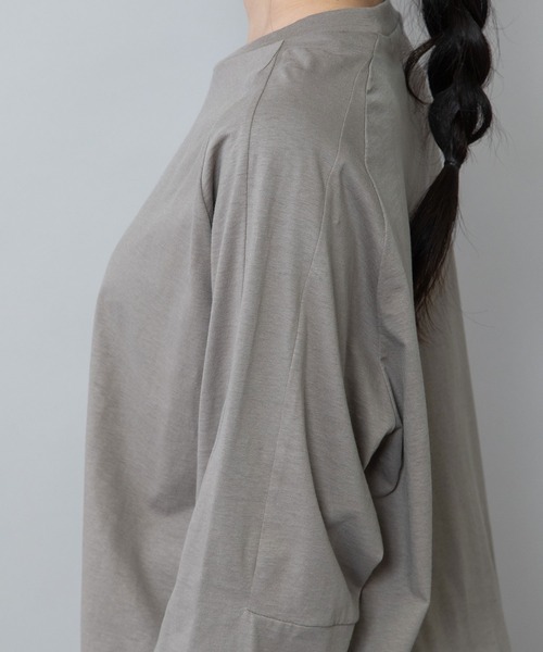 Munich(ミューニック)の「コットンジャージクルーネックプルオーバー(Tシャツ/カットソー・レディース・ホワイト/ブラック/モカ/レッド・FREE)」の17枚目の写真