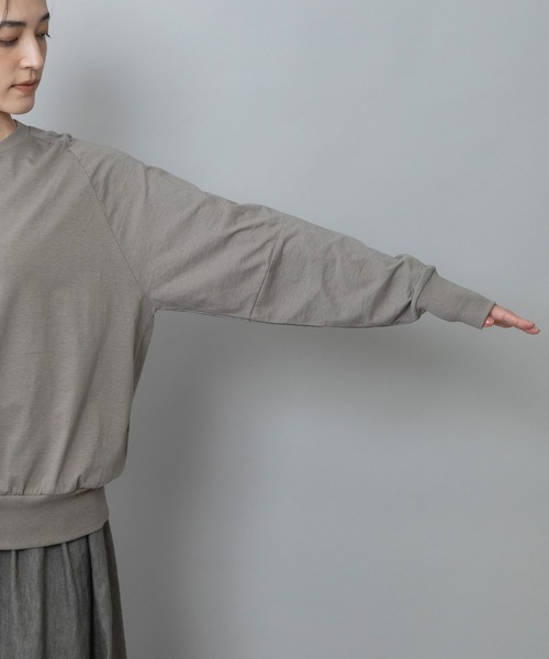 Munich(ミューニック)の「コットンジャージクルーネックプルオーバー(Tシャツ/カットソー・レディース・ホワイト/ブラック/モカ/レッド・FREE)」の20枚目の写真