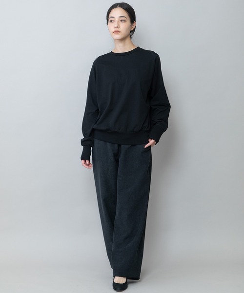 Munich(ミューニック)の「コットンジャージクルーネックプルオーバー(Tシャツ/カットソー・レディース・ホワイト/ブラック/モカ/レッド・FREE)」の21枚目の写真