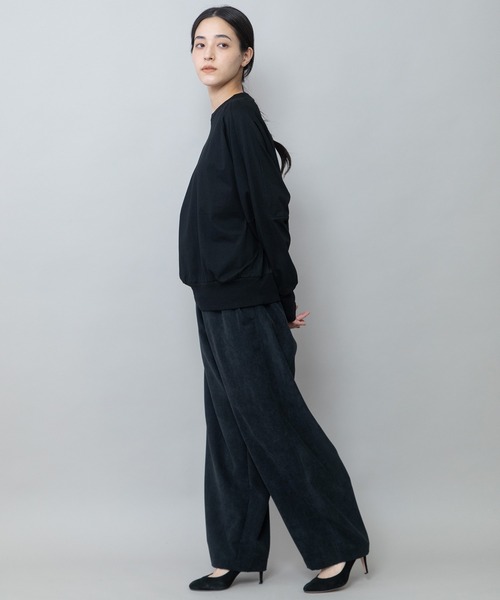 Munich(ミューニック)の「コットンジャージクルーネックプルオーバー(Tシャツ/カットソー・レディース・ホワイト/ブラック/モカ/レッド・FREE)」の22枚目の写真