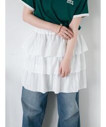 ehka sopoエヘカソポ　膝丈スカート　白　ホワイト　レース セール】 レースカバースカート（オフホワイト/ブラック/キナリ