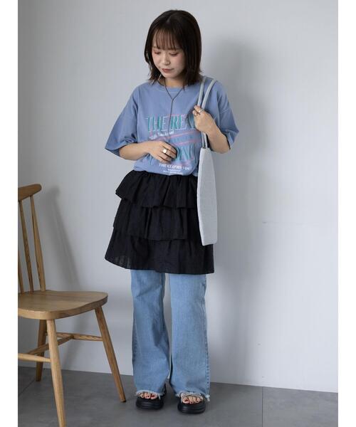ehka sopo(エヘカソポ)の「フリルミニスカート(スカート・レディース・オフホワイト/ブラック・F)」の20枚目の写真