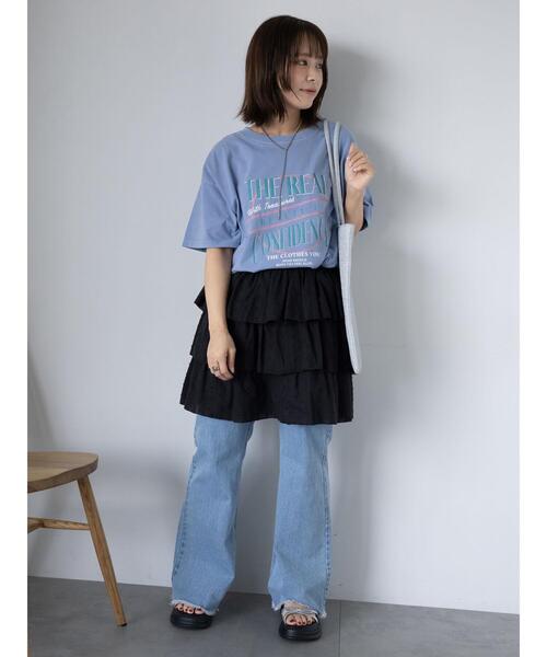 ehka sopo(エヘカソポ)の「フリルミニスカート(スカート・レディース・オフホワイト/ブラック・F)」の21枚目の写真