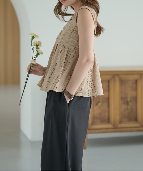 mideal(マイディール)の「cotton lace tops / コットンレーストップス(その他トップス・レディース・ベージュ/オフホワイト・FREE)」の16枚目の写真