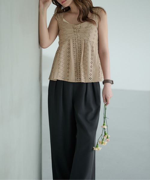 mideal(マイディール)の「cotton lace tops / コットンレーストップス(その他トップス・レディース・ベージュ/オフホワイト・FREE)」の19枚目の写真