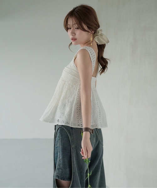 mideal(マイディール)の「cotton lace tops / コットンレーストップス(その他トップス・レディース・ベージュ/オフホワイト・FREE)」の9枚目の写真