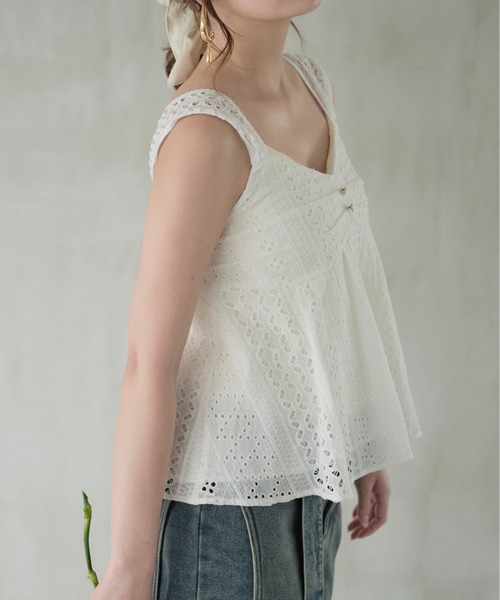 mideal(マイディール)の「cotton lace tops / コットンレーストップス(その他トップス・レディース・ベージュ/オフホワイト・FREE)」の13枚目の写真