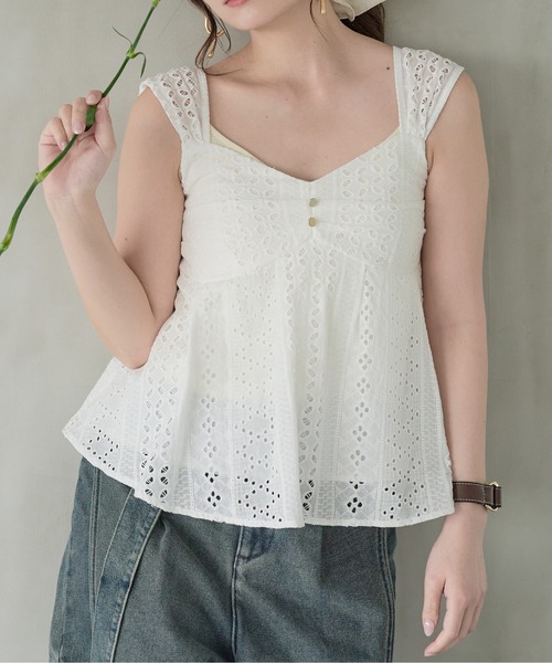 mideal(マイディール)の「cotton lace tops / コットンレーストップス(その他トップス・レディース・ベージュ/オフホワイト・FREE)」の12枚目の写真
