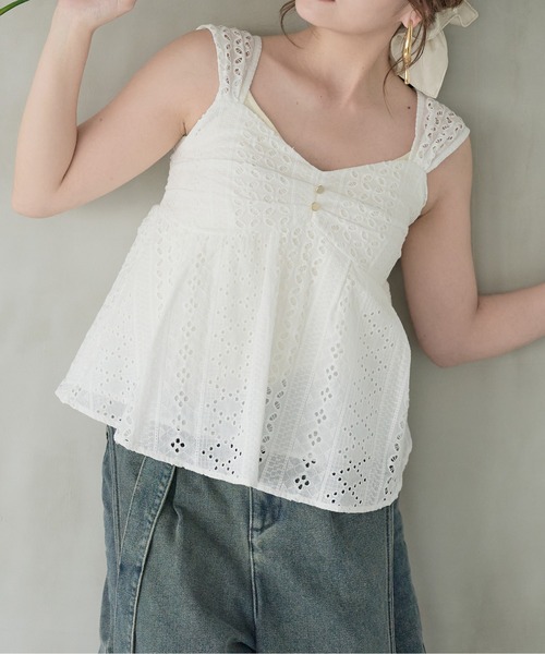 mideal(マイディール)の「cotton lace tops / コットンレーストップス(その他トップス・レディース・ベージュ/オフホワイト・FREE)」の14枚目の写真