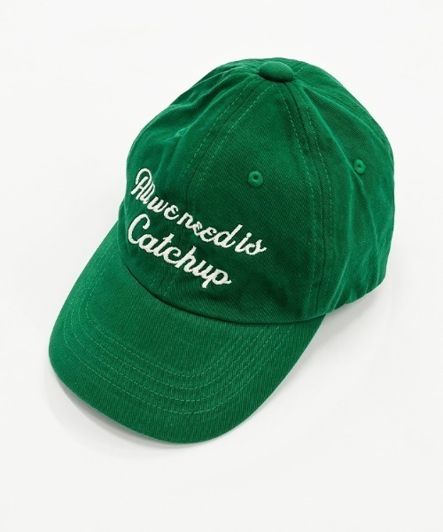 Catchup（ケチャップ）の「【Catchup】"All we need is Catchup"キャップ（キャップ・キッズ・ネイビー/ベージュ/グリーン・S/M/L）」の3枚目の写真
