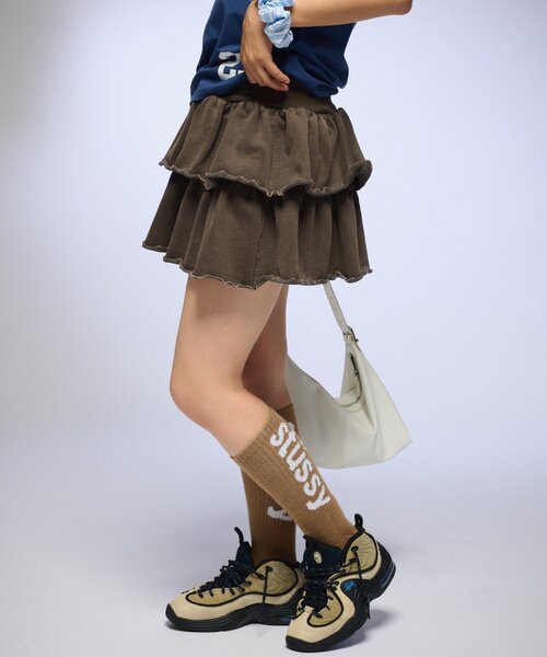 ODD STUDIO（オッドスタジオ）の「【OddStudio】ピグメントフリルミニスカート（スカート・レディース・ピンク/ブラウン/ブラック・ONE SIZE）」の12枚目の写真