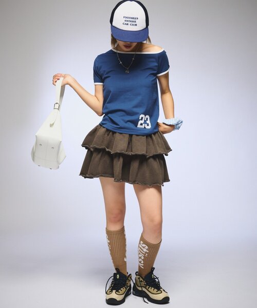 ODD STUDIO（オッドスタジオ）の「【OddStudio】ピグメントフリルミニスカート（スカート・レディース・ピンク/ブラウン/ブラック・ONE SIZE）」の16枚目の写真