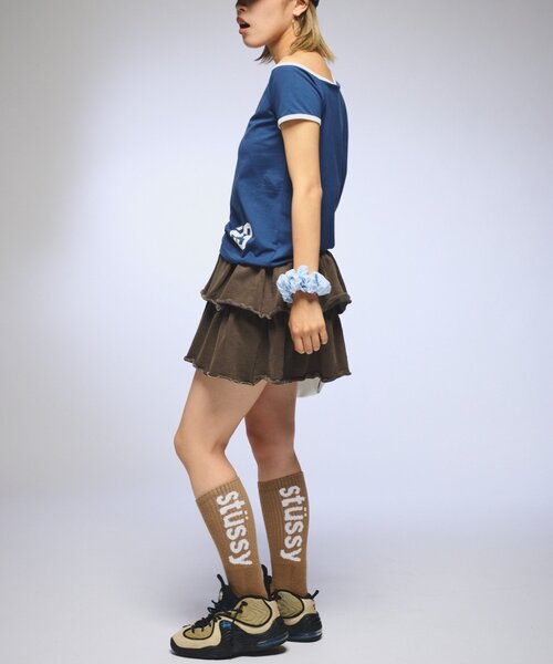 ODD STUDIO（オッドスタジオ）の「【OddStudio】ピグメントフリルミニスカート（スカート・レディース・ピンク/ブラウン/ブラック・ONE SIZE）」の17枚目の写真