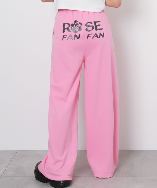 WEGO（ウィゴー）の「∴WEGO/ROSE FANFANコラボパンツ（スウェットパンツ・レディース・ピンク・FREE）」の6枚目の写真