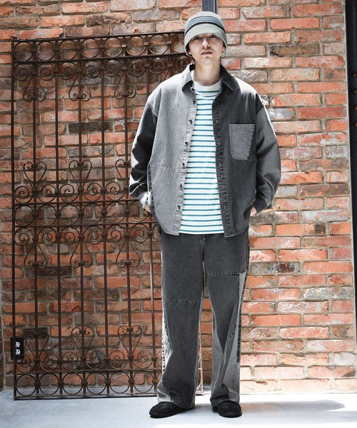 niko and JEANS 2025AW】パッチワークデニムシャツ（シャツ
