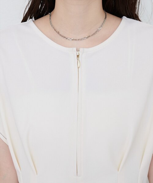 natural couture(ナチュラルクチュール)の「【mamamo】配色ステッチウエストタックカットソー(Tシャツ/カットソー・レディース・オフホワイト/グレー/ピンク/ネイビー・FREE)」の18枚目の写真