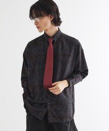 tk.TAKEO KIKUCHI | 【ネクタイ付】チェックオンペイズリージャカードシャツ(シャツ/ブラウス)