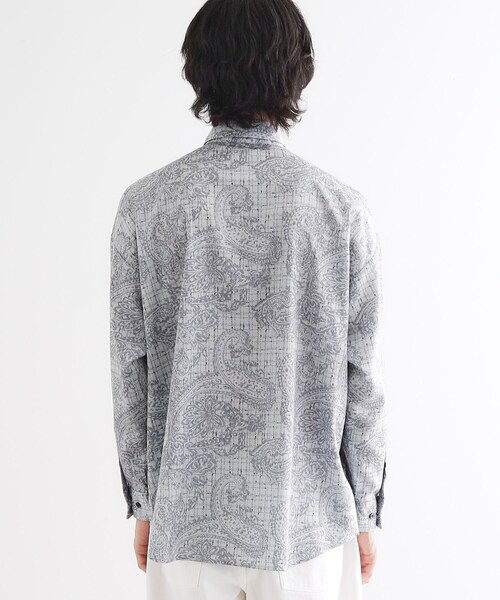 tk.TAKEO KIKUCHI(ティーケータケオキクチ)の「【ネクタイ付】チェックオンペイズリージャカードシャツ(シャツ/ブラウス・メンズ・モスグリーン系3/ライトグレー系3/ブラック系3・03/02)」の21枚目の写真