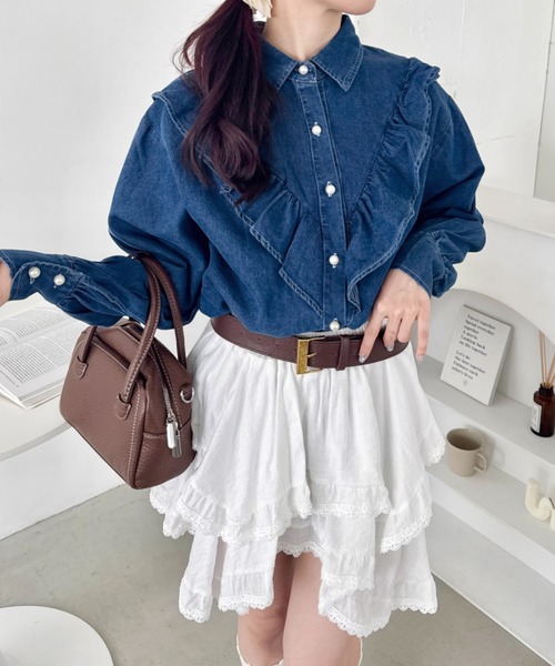 ブリル　美品　パールボタンシャツ Spick & Span｜パールボタンシャツ | Rakuten Fashion(楽天