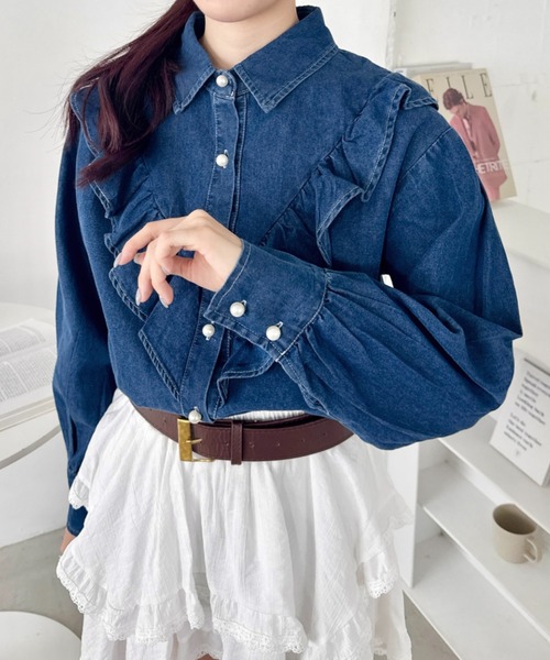 ブリル　美品　パールボタンシャツ Spick & Span｜パールボタンシャツ | Rakuten Fashion(楽天