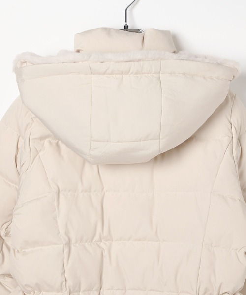 ウツクシルエット撥水ダウンコート　ホワイト ウツクシルエット撥水ダウンコート/497165（ダウンジャケット