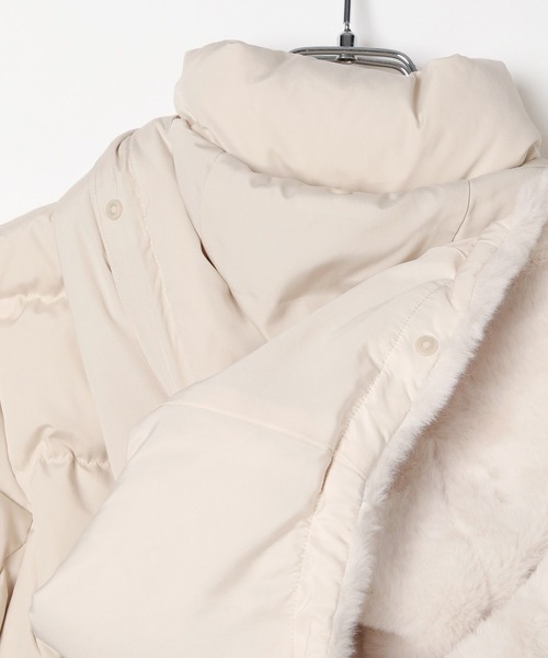 GLOBAL WORK（グローバルワーク）の「ウツクシルエット撥水ダウンコート/497165（ダウンジャケット/コート・レディース・アイボリー/ネイビー/ブラウン/ブラック・MEDIUM/LARGE/X-LARGE）」の16枚目の写真