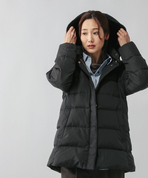 GLOBAL WORK ウツクシルエット撥水ダウンコート ブラック Lサイズ 見た目も中身も優秀なアイテムしか欲しくないから あったかくて