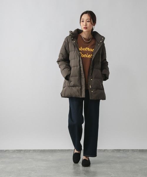 GLOBAL WORK 今期新作 ウツクシルエット撥水ダウンコート M 楽天市場】【SALE／50%OFF】ウツクシルエット撥水ダウンコート