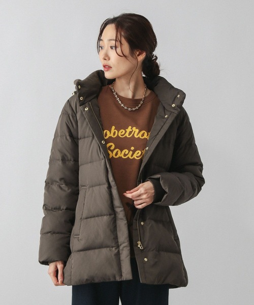 ウツクシルエット撥水ダウンコート/497165（ダウンジャケット