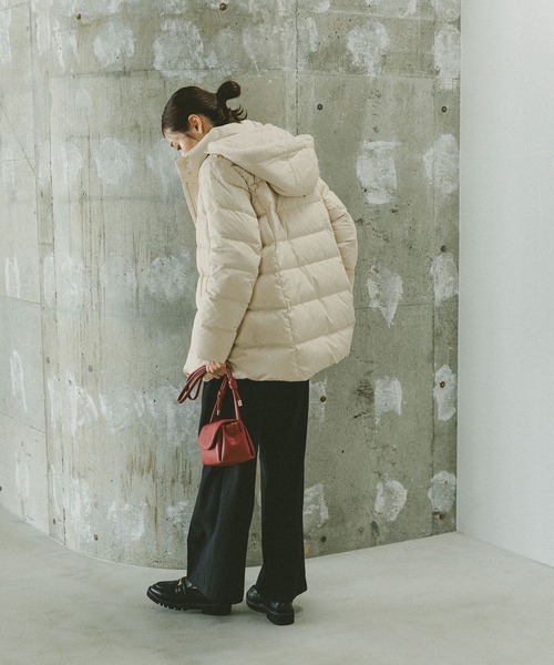 セール】ウツクシルエット撥水ダウンコート/497165（ダウンジャケット