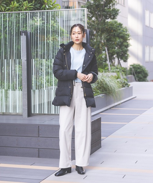 セール】ウツクシルエット撥水ダウンコート/497165（ダウンジャケット