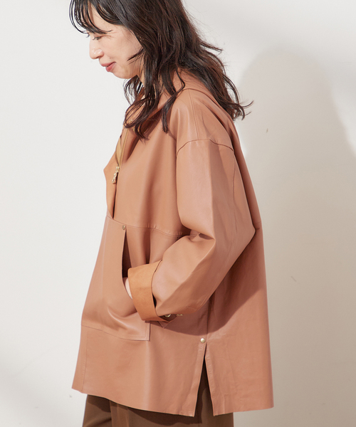 別注》【A PUPIL/ア ピューピル】レザーアノラック（その他アウター