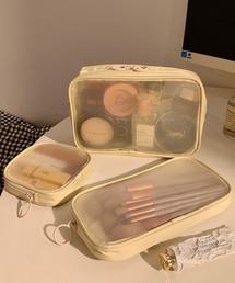 Pochi Pouch（ポチポーチ）の「Pochi Pouch/【３サイズ展開】中身が見える！シースルー メッシュ ジップ ポーチ（ポーチ・レディース）」