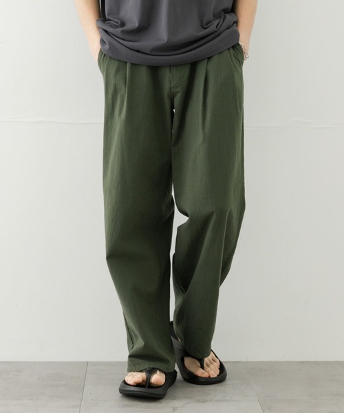 SENSE OF PLACE by URBAN RESEARCH（センスオブプレイスバイアーバンリサーチ）の「ドライタッチワイドパンツ（その他パンツ・メンズ・ブラック/ライトベージュ/グリーン・MEDIUM/LARGE）」の5枚目の写真