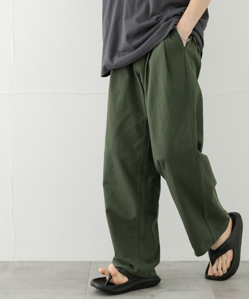 SENSE OF PLACE by URBAN RESEARCH（センスオブプレイスバイアーバンリサーチ）の「ドライタッチワイドパンツ（その他パンツ・メンズ・ブラック/ライトベージュ/グリーン・MEDIUM/LARGE）」の6枚目の写真