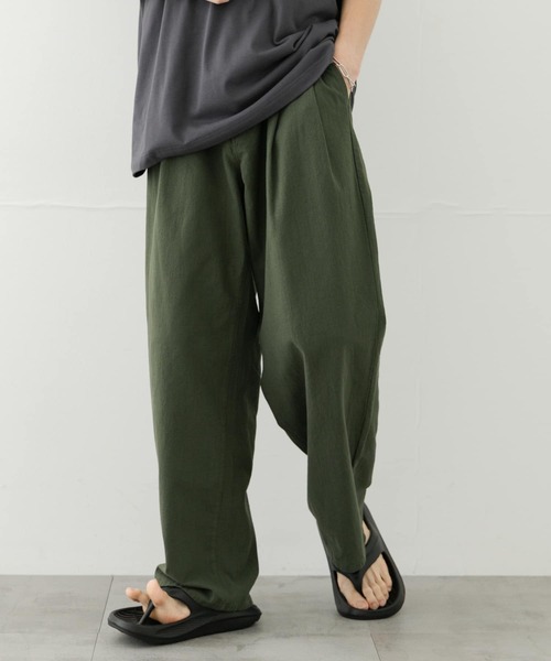 SENSE OF PLACE by URBAN RESEARCH（センスオブプレイスバイアーバンリサーチ）の「ドライタッチワイドパンツ（その他パンツ・メンズ・ブラック/ライトベージュ/グリーン・MEDIUM/LARGE）」の7枚目の写真