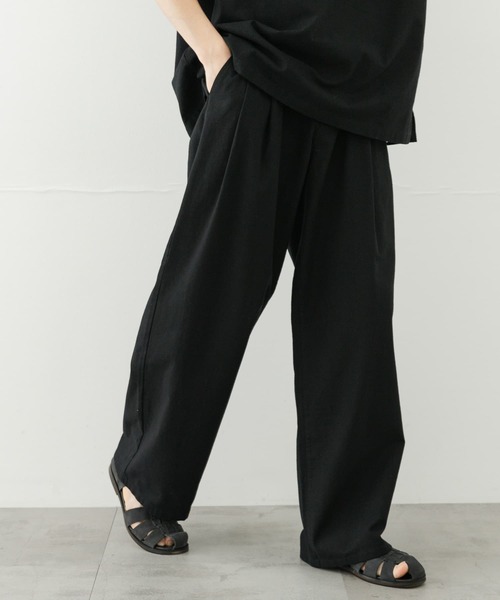 SENSE OF PLACE by URBAN RESEARCH（センスオブプレイスバイアーバンリサーチ）の「ドライタッチワイドパンツ（その他パンツ・メンズ・ブラック/ライトベージュ/グリーン・MEDIUM/LARGE）」の15枚目の写真