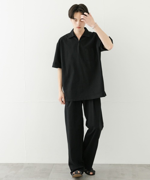 SENSE OF PLACE by URBAN RESEARCH（センスオブプレイスバイアーバンリサーチ）の「ドライタッチワイドパンツ（その他パンツ・メンズ・ブラック/ライトベージュ/グリーン・MEDIUM/LARGE）」の16枚目の写真