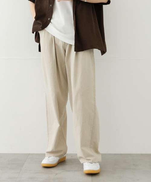 SENSE OF PLACE by URBAN RESEARCH（センスオブプレイスバイアーバンリサーチ）の「ドライタッチワイドパンツ（その他パンツ・メンズ・ブラック/ライトベージュ/グリーン・MEDIUM/LARGE）」の18枚目の写真